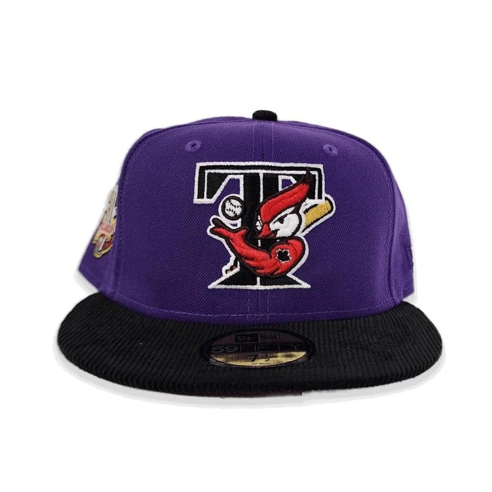 NWT Sz 7 1/4 Purple Toronto Blue Joys Block corduroy Visor 30th Anniversory SP